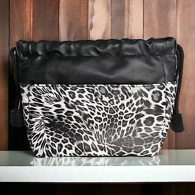 Trish McEvoy Purse Organizer Makeup Bag Animal Print Cheetah Leopard • $28.99