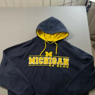 Vintage Michigan Wolverines Hoodie Adult Mens 2XL Blue Colosseum Athletics  • $21.08