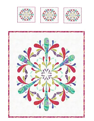  Miniature Dollhouse  Icy Quilt By Emma How Quilt Top Computer Printed Fabric • $9.88