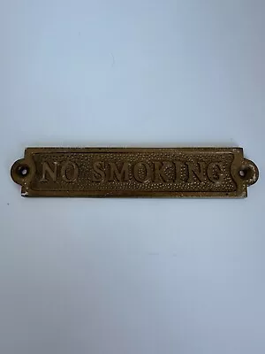 Nautical Solid Brass No Smoking Sign 5  NEW • $9.99