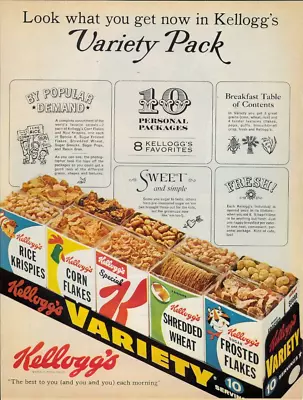 1963 KELLOGG'S Cereal Variety Pack Frosted Flakes Vintage Magazine Print Ad • $6.95
