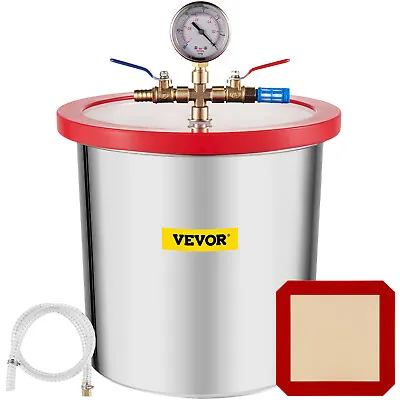 $61.39 • Buy VEVOR 3 Gallon Vacuum Chamber Stainless Steel Kit For Degassing Essential Oils