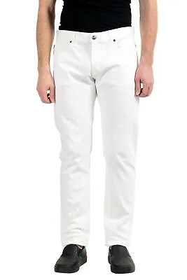 Versace Men's White Stretch Cody Fit Slim Jeans • $299.99