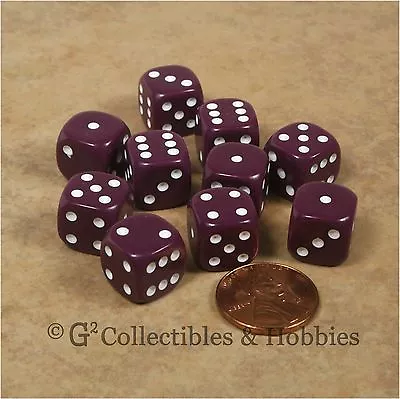 NEW 10 Purple 12mm ROUNDED EDGE RPG Game D6 Dice Set Six Sided MTG WARHAMMER   • $3.99