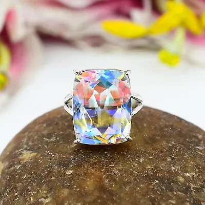 Angel Aurora Rainbow Mystic Topaz Gemstone Fashion Jewelry Ring In All USA Size • $19.99