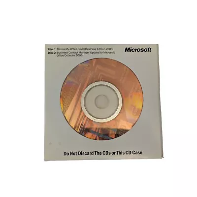 Microsoft Office Small Business Edition 2003 W/ BCM 2-CDs Product Key Included • $14.99