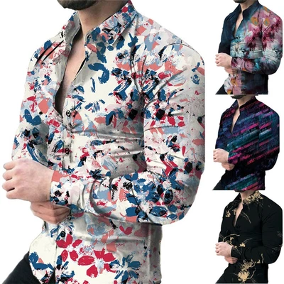 £9.05 • Buy Durable High Quality T-Shirt Top Casual Comfortable Hawaiian Long Sleeve