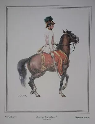 Vintage  Military Uniform Print Field-master Austria 1854 • £9.99