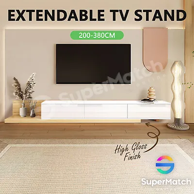 $279.59 • Buy 200-380cm TV Stand Cabinet Entertainment Unit Console Table Storage White OAK