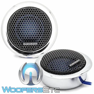 Audiobahn 1  Silk Dome Tweeters Flush & Surface Mount Brackets Car Audio New • $79.99