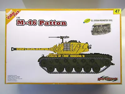 Cyber-Hobby 1:35 Scale M-46 Patton Tank Model Kit & G.I. Pusan 1950 # 9147 - New • $51.34