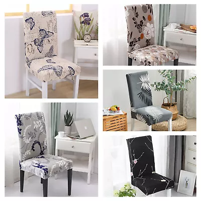 4/6/8Pcs Dining Chair Protector Spandex Covers Stretch Washable Banquet Wedding • $36.99