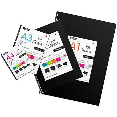 Mapac Jet Sleeve Pack A2 5 Pack For Portfolio Cases Folders Display Book Storage • £7.99