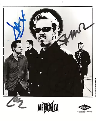 Metallica REAL Hand SIGNED 8x10  Original Promo Photo JSA LOA Autographed All 4 • $1199.99