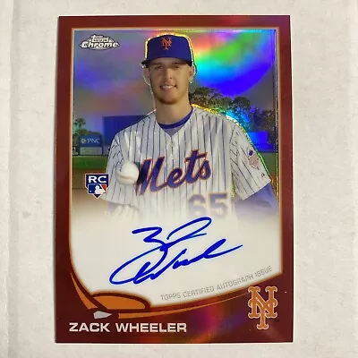 2013 Topps Chrome RED Refractor Zack Wheeler ROOKIE Auto 7/25 X1 • $599.91