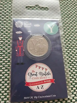 2019 10p Coin Letter Y  Alphabet A-Z In Excellent Condition • £9