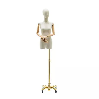 Female Hanging Body Form Retail Display Mannequin With Universal Wheel Gold • $187.20