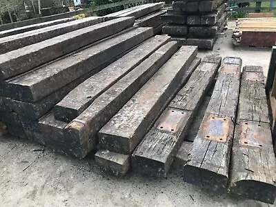 Reclaimed Oak Railway Sleepers Chunky 8ft6  X 10  X 6  / 2.6m Long (Lancashire) • £42