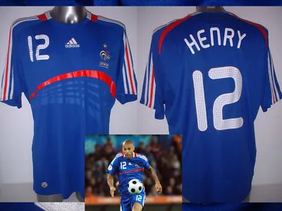 France Adidas Adult Large Henry Football Soccer Shirt Jersey Vintage '08 Arsenal • £74.99