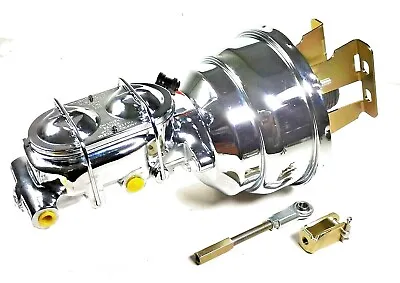 1955 1956 1957 Chevy Car Chrome Brake Booster + Master Cylinder Bel Air 7 Dual • $158.65