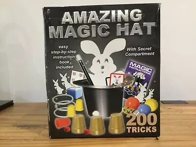 Boxed Amazing Magic Hat 200 Tricks With Instructions And Pranks Set Toy Bundle • £3.99