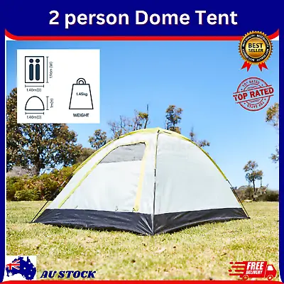 2-3 Person Man Pop Up Tent Camping Family Dome Tent Hiking Beach Waterproof AU • $25.99