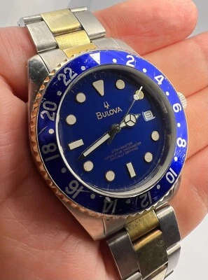 $250 • Buy VINTAGE BULOVA GTM MASTER SUPERLATIVE CHRONOMETER MENS AUTOMATIC Diver Watch