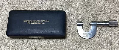 Vtg. Brown & Sharpe 0-1/2” Micrometer Pointed End Specialty Tool • $45