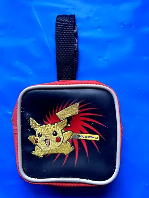 $9.99 • Buy Pokemon Pikachu Pyramid Zipper Vtg 90s PVC Storage Carrying Case Belt Strap