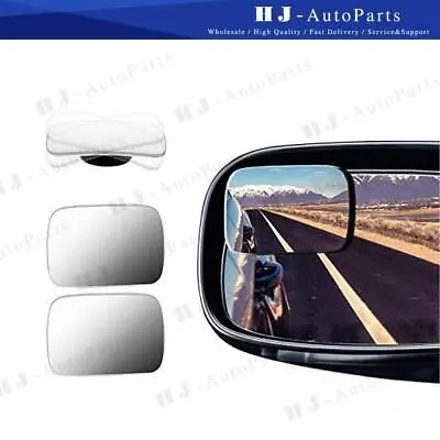 2 Pcs Rectangle Blind Spot Mirror 360° Wide Angle HD Glass Convex Rear View • $9.59