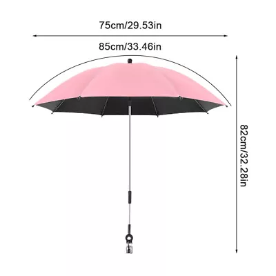 Baby Stroller Umbrella Flexible Arm Solid Accessories Clip On Sun Protection • $30.89