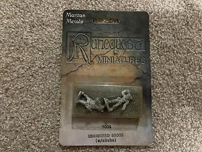 Martian Metals Runequest Miniatures 7004 Unarmored Broos W/ Clubs NEW NOS • $12.99