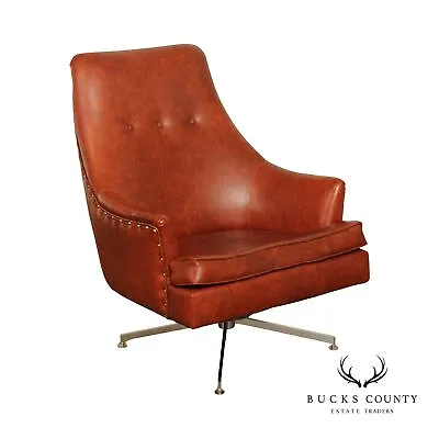 Mid Century Modern Swivel Lounge Chair • $895