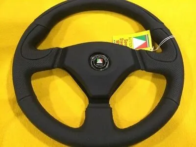 Autotecnica SW1041BK Steering Wheel 350mm Black Leather Padded Centre Racer Pro • $186.66