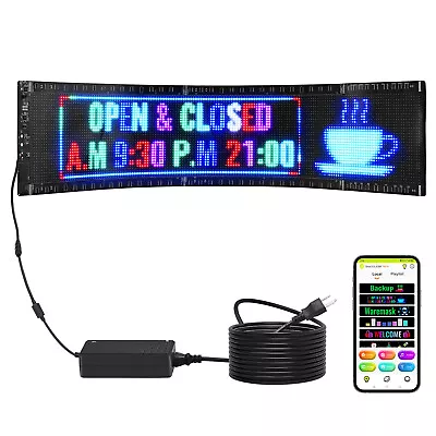 VEVOR 33 X8  LED Scrolling Sign Display Board P5 Full Color Programmable • $105.09