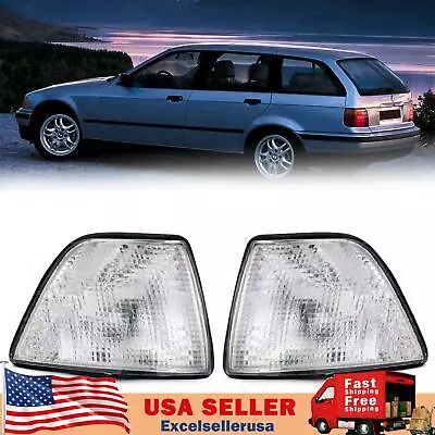 Corner Lights For Bmw E36 3-Series 4Dr Sedan/Hatchback 1992-1998 White US • $28.89