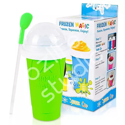 Slushie Maker Cup Quick Freeze Magic Squeeze Cup Milkshake Cup Ice Cream Maker • $32.55
