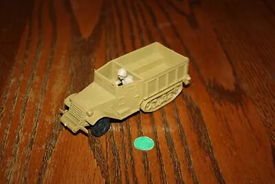 Marx Army Battleground Desert Fox Tan Half-Track And Driver Tank - MPC • $16.99