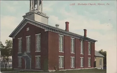 Postcard Methodist Church Mercer PA  • $20