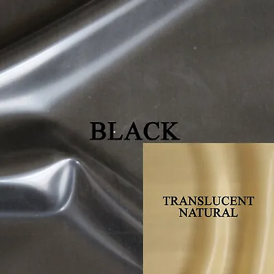 0.70mm Gauge Black/Translucent Natural Sheet Latex By Continuous Metre 1m Width • £9.50