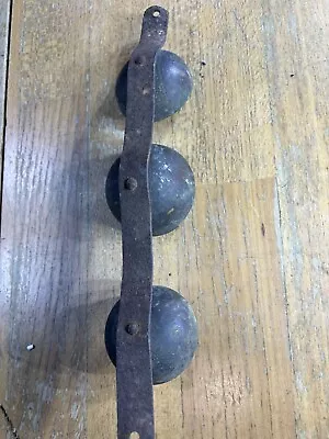 Vintage Brass And Iron Sleigh Bells Horse Drawn Carriage Or Wagon  Very Old • $29