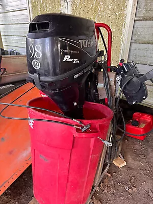 Tohatsu 9.8 Electric Start Power Lift Outboard Motor And Remote Controls • $1500