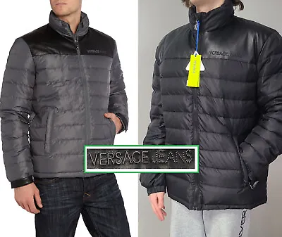 NWT Versace Jeans Gianni Versace Logo Colorblocked Puffer Eiderdown Jacket • $308