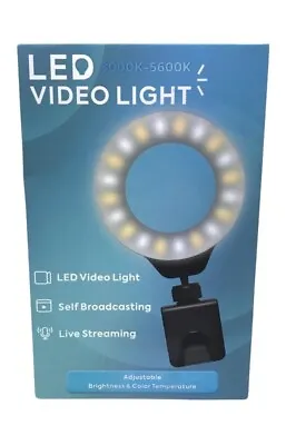 Video Conference LED Lighting Kit Ring Light For Monitor Clip On 3000K-5600K • $9.99