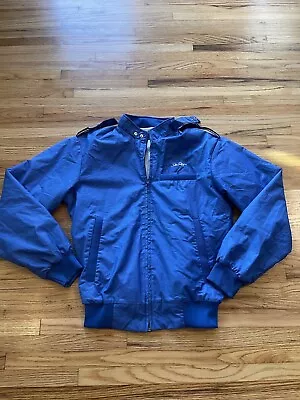 Upstream Sea Rays Blue Vintage Bomber Members Only Style Jacket Made In USA • $21.99