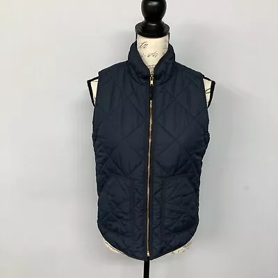 J. Crew Mercantile Women Sleeveless Vest Jacket Top Size Small Dark Blue B128 11 • $10.99