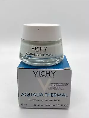 NEW NIB Vichy Aqualia Thermal Rehydrating Cream RICH Dry Skin Travel .51oz AUTHN • $11.50