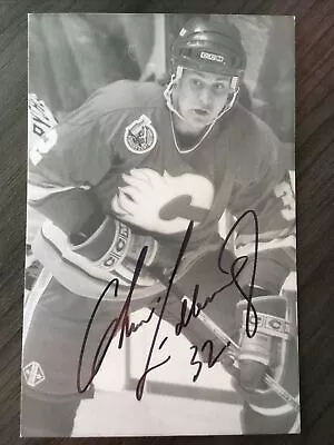 Vintage Calgary Flames Chris Lindberg Autograph Postcard • $10.50