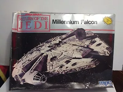 MPC Star Wars ROTJ Millennium Falcon Model Kit 1983. COMPLETE Started 18  LONG! • $49.99