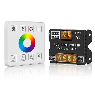 RGB LED Strip Controller RF Wireless Remote Control 5050 3528 Touch Panel Dimmer • $17.99
